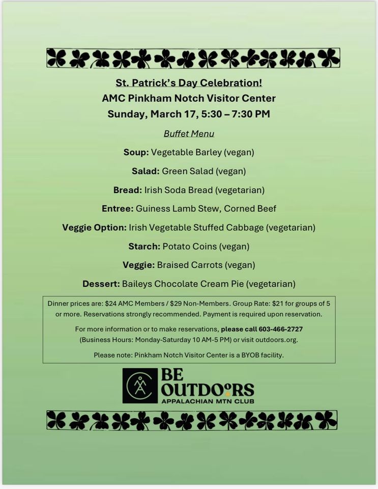 St. Patrick’s Day Celebration!, 361 NH16, Jackson, NH, Conway, 17