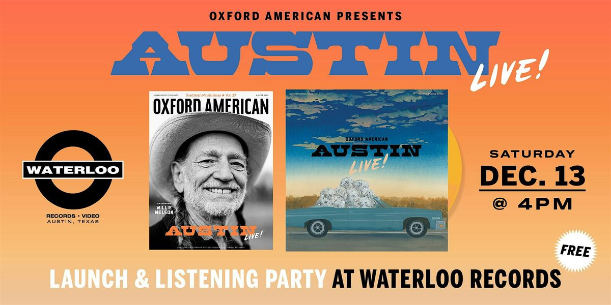 Austin Live! Launch & Listening Party at Waterloo Records, 13 December | Event in Austin | AllEvents