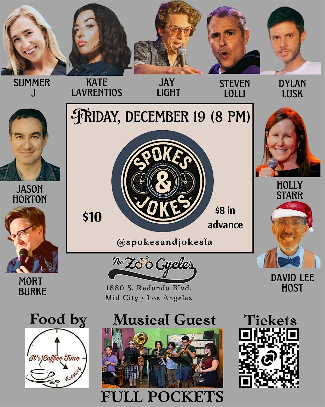 FRIDAY, DECEMBER 19: SPOKES & JOKES STAND UP COMEDY SHOW (Mid-City LA), 19 December | Event in Los Angeles