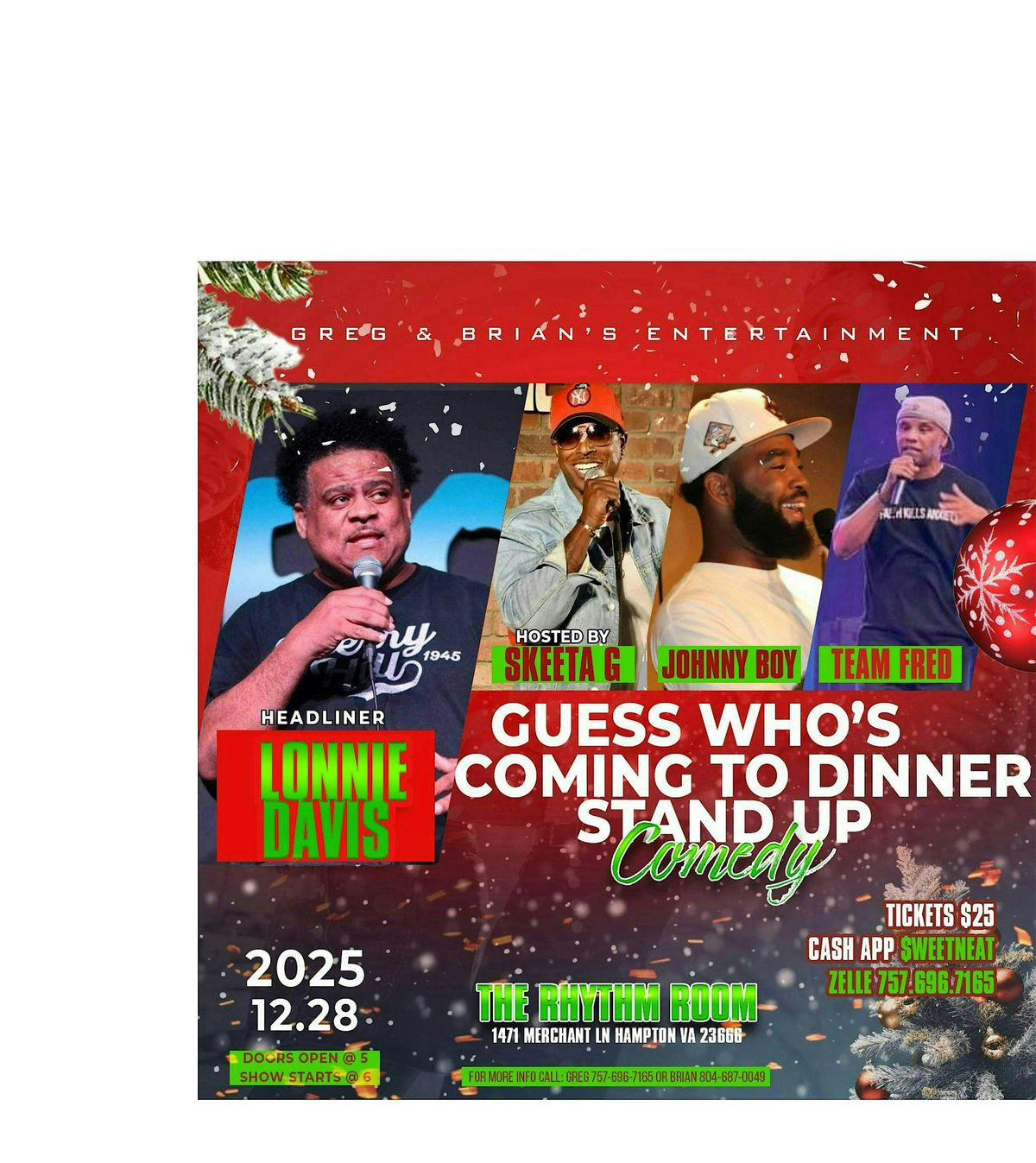 Guess Who's Coming To Dinner Stand-Up Comedy, 28 December | Event in Hampton | AllEvents