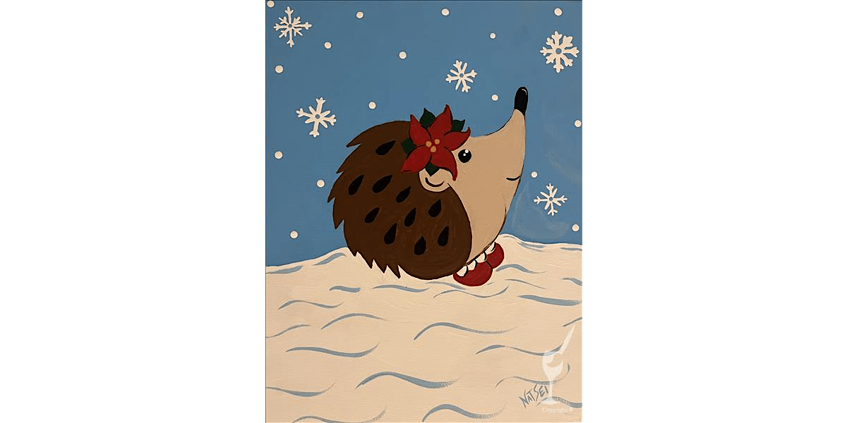 Holiday Hedgehog - Paint and Sip in Houston | Classpop!™, 11 December | Event in Houston | AllEvents