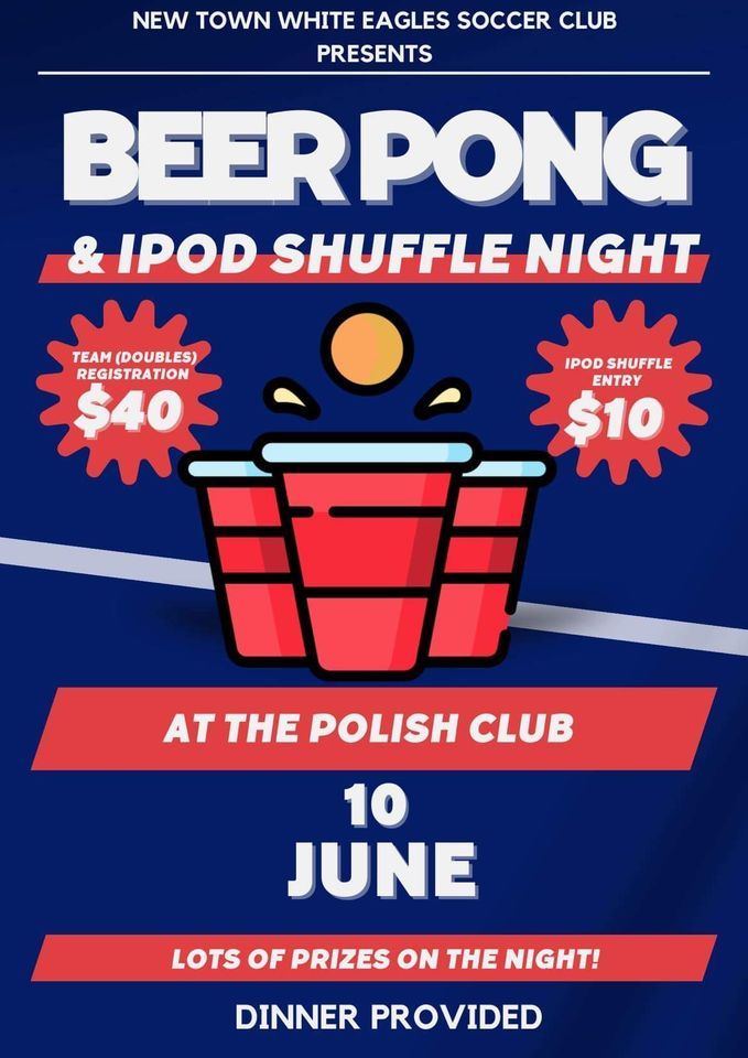 NTWE Beer Pong & iPod Shuffle Night, The Polish Club, Hobart, 10 June