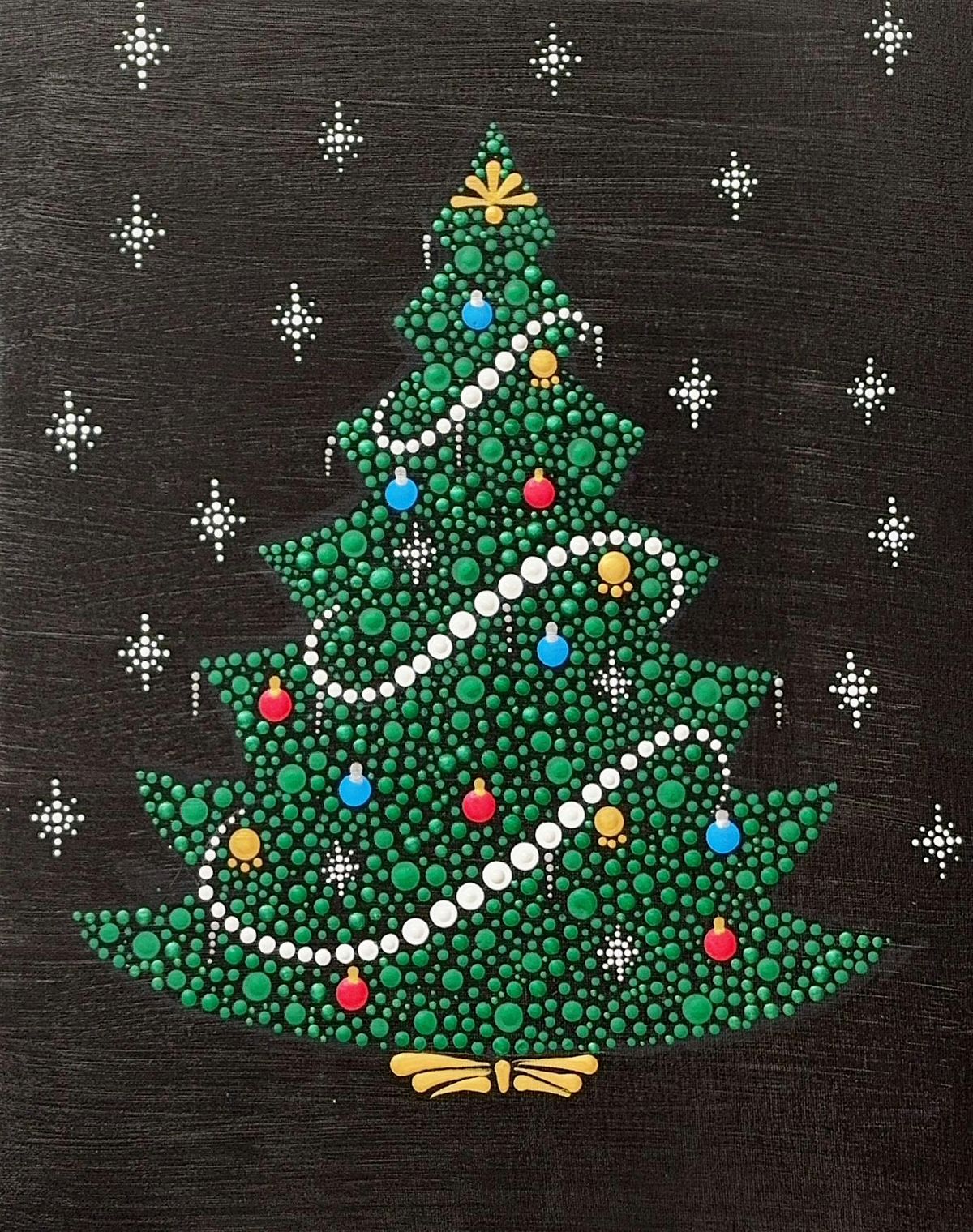 Dot Art Christmas Tree – Holiday Painting Class at Moonstone Art Studio, 1 December | Event in Warwick | AllEvents