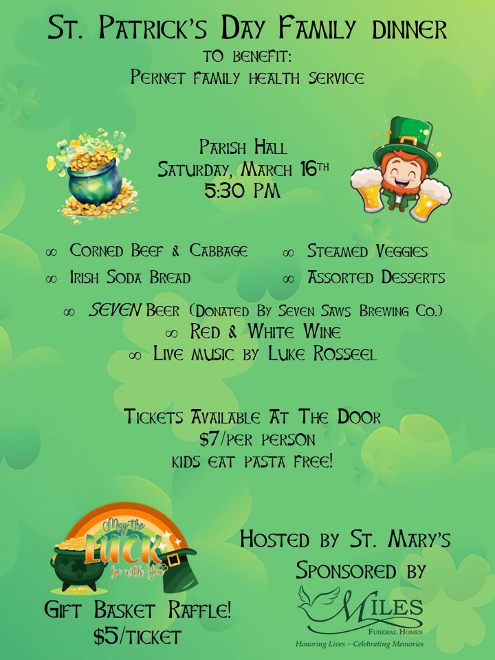 St. Patricks Day Dinner, St. Mary's Church - Official Site, Holden, 16