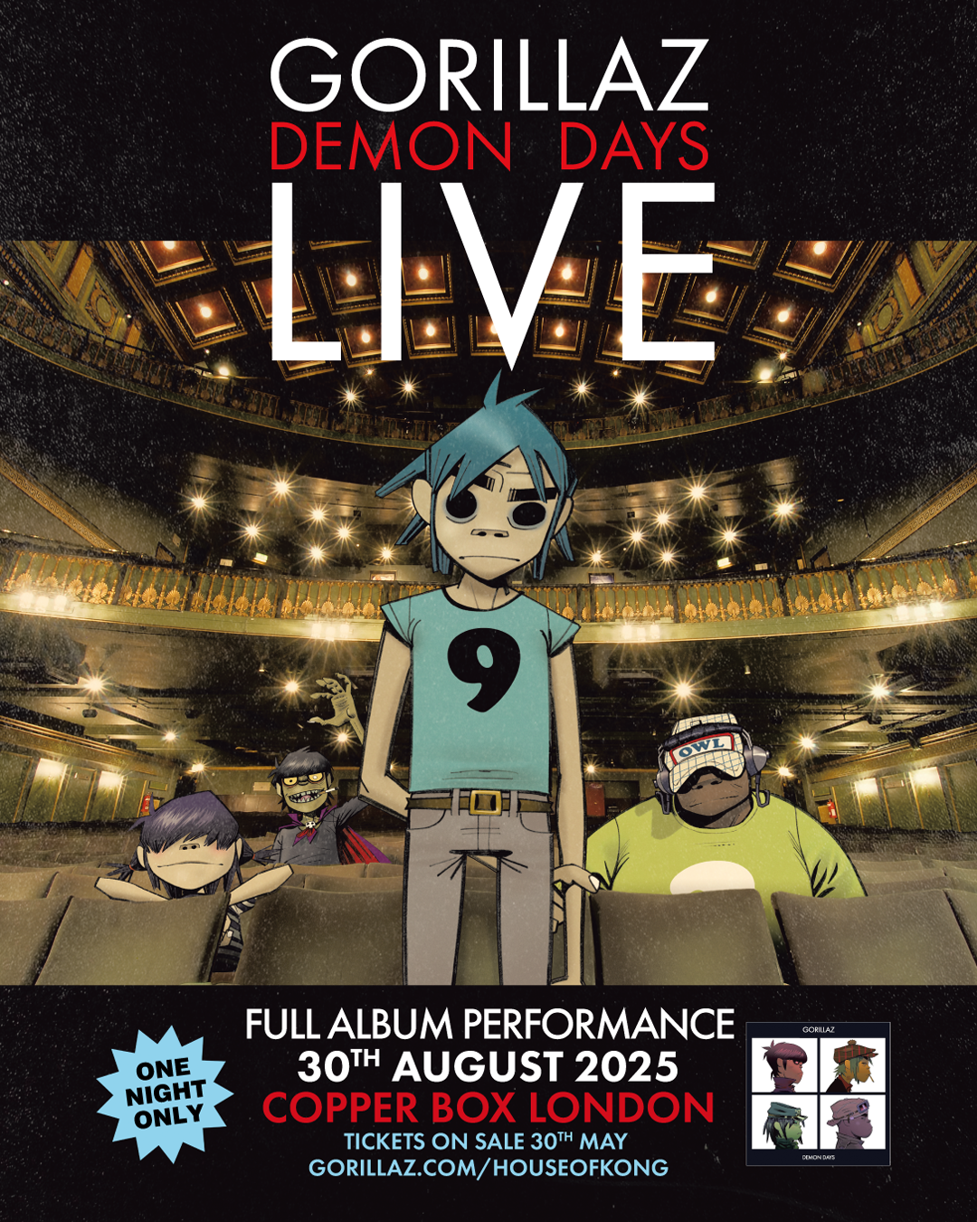 Gorillaz - Gorillaz Live at Copper Box Arena, 29 August | Event in London | AllEvents