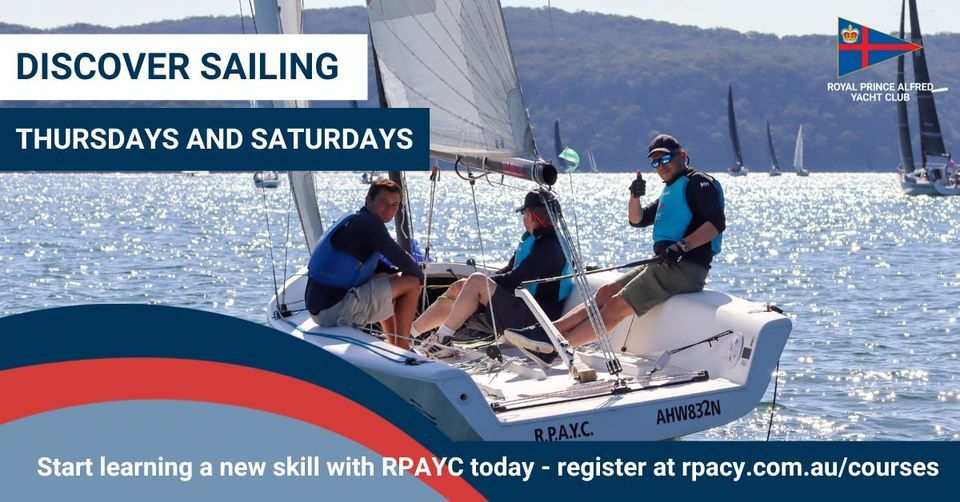 Discover Sailing - 1 February, The Royal Prince Alfred Yacht Club ...