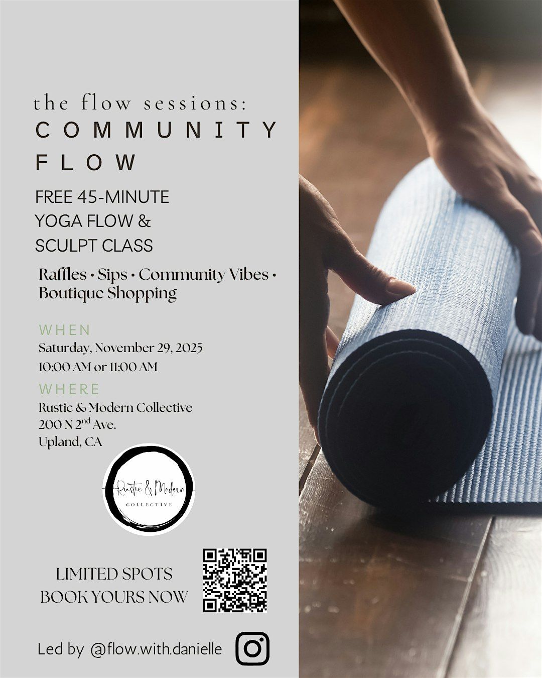 Free Community Flow, 29 November | Event in Upland | AllEvents
