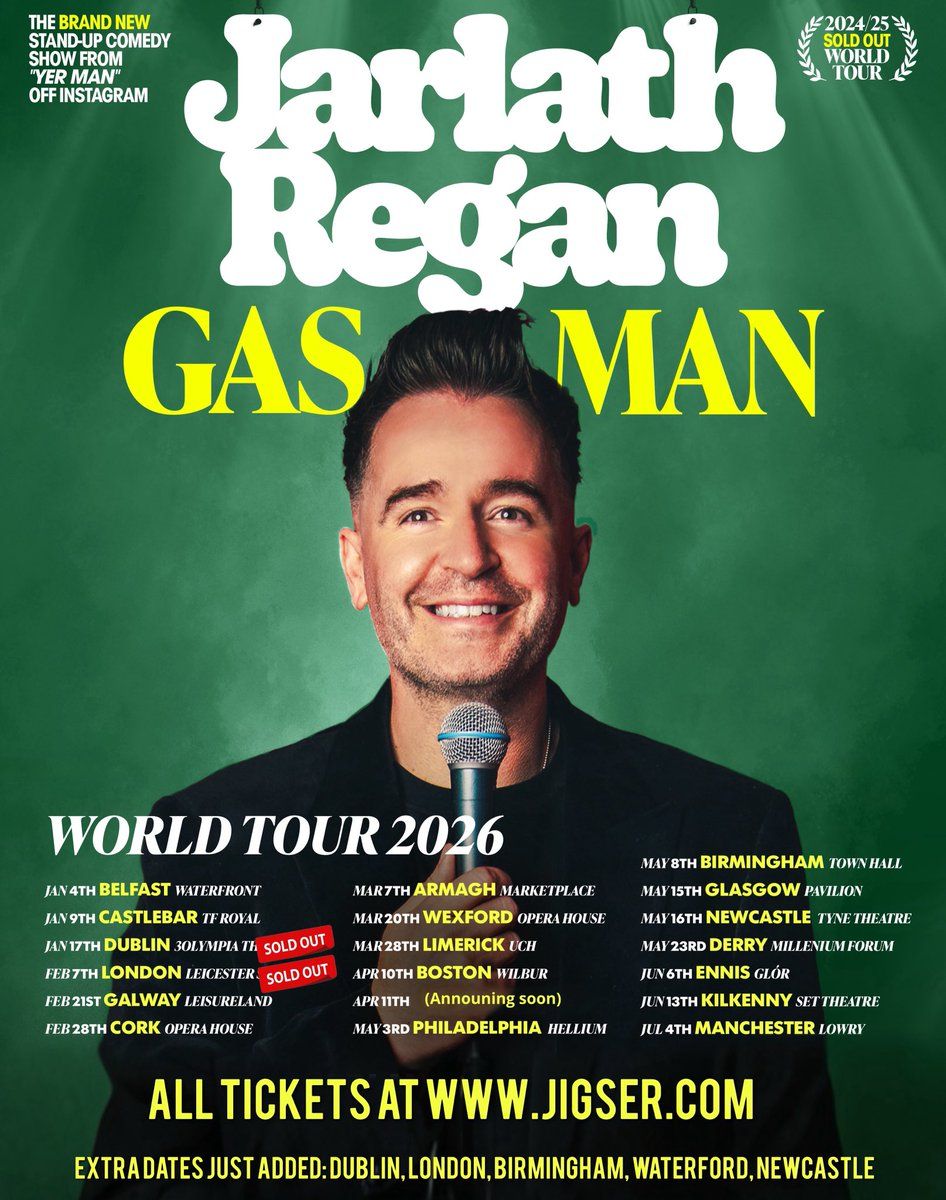 Jarlath Regan, 9 April | Event in Boston | AllEvents