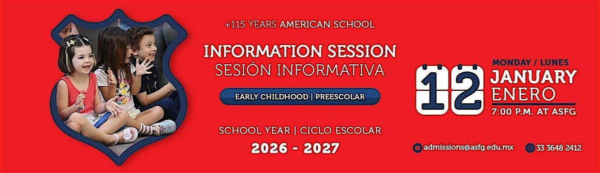 Sesión informativa Early Childhood - Information Session - ASFG, 12 January | Event in Guadalajara | AllEvents
