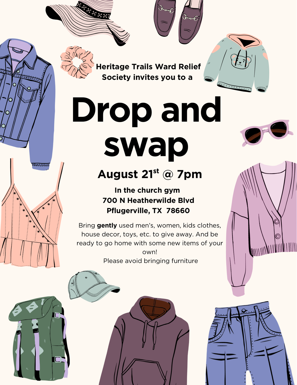 Heritage Trail Relief Society Activity, 21 August | Event in Pflugerville | AllEvents