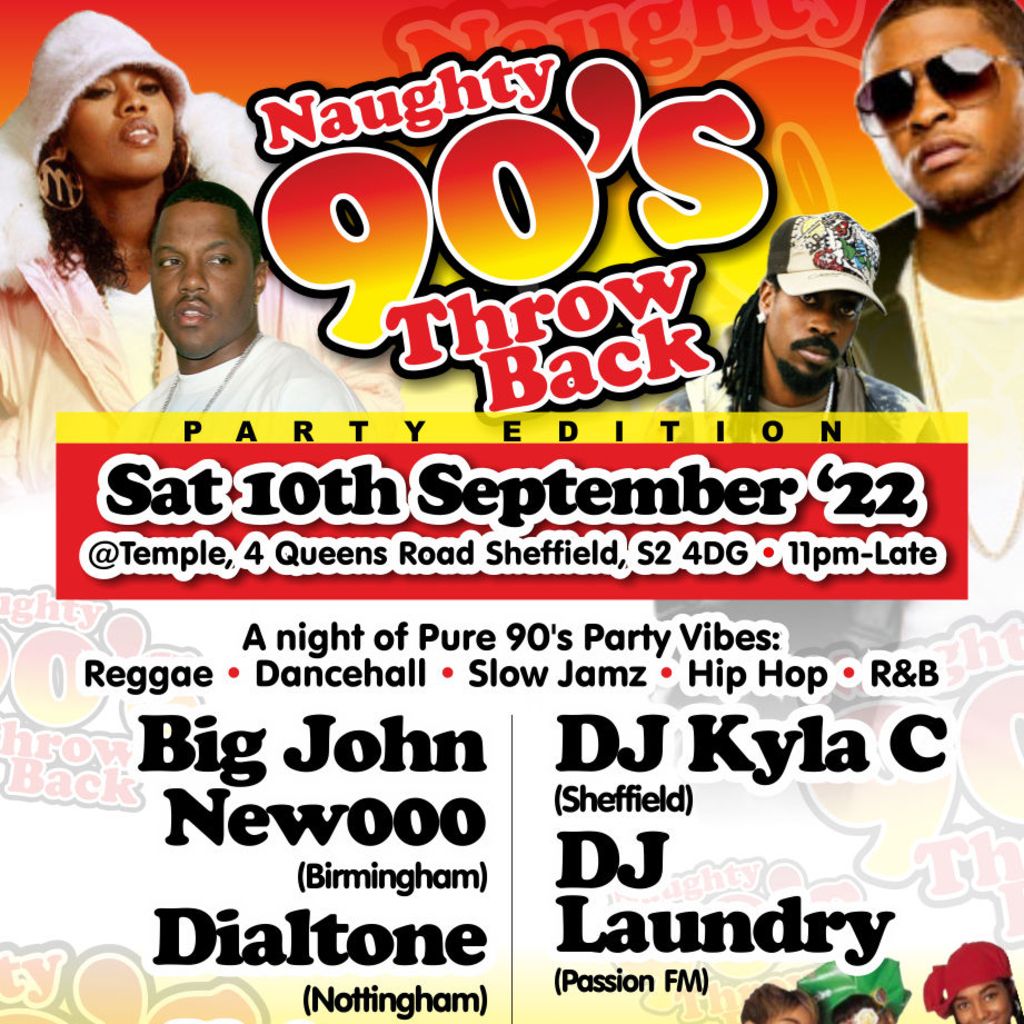 90s Throwback Party Edition, Temple Sheffield, September 10