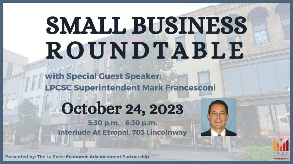 Small Business Roundtable October 2023, Interlude At Etropal Event