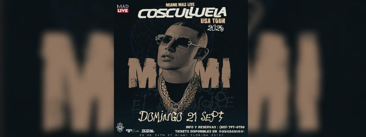 COSCULLUELA EN MIAMI, 21 September | Event in Miami | AllEvents