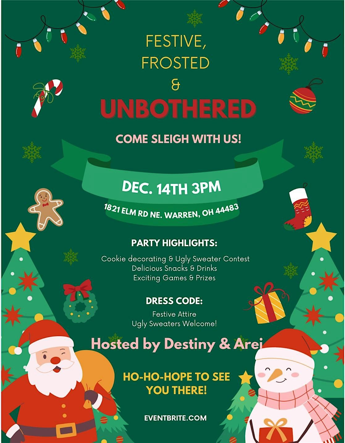 Festive, Frosted, & Unbothered, 14 December | Event in Warren | AllEvents