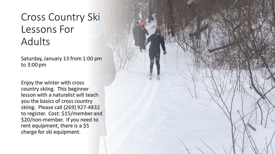 Cross Country Ski Lessons For Adults, Sarett Nature Center, Benton