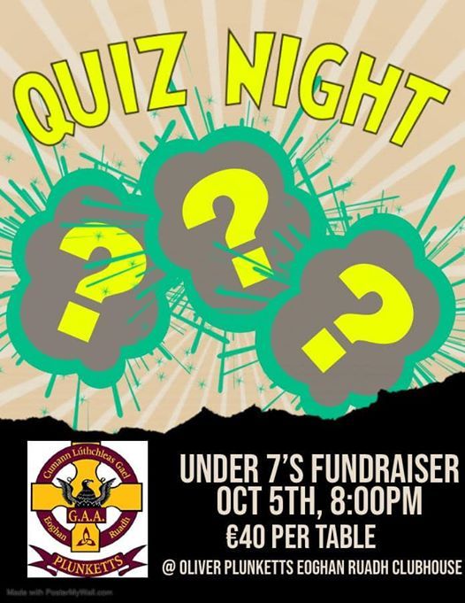 U7 Quiz At St Oliver Plunkett Eoghan Ruadh Gaa Club Dublin