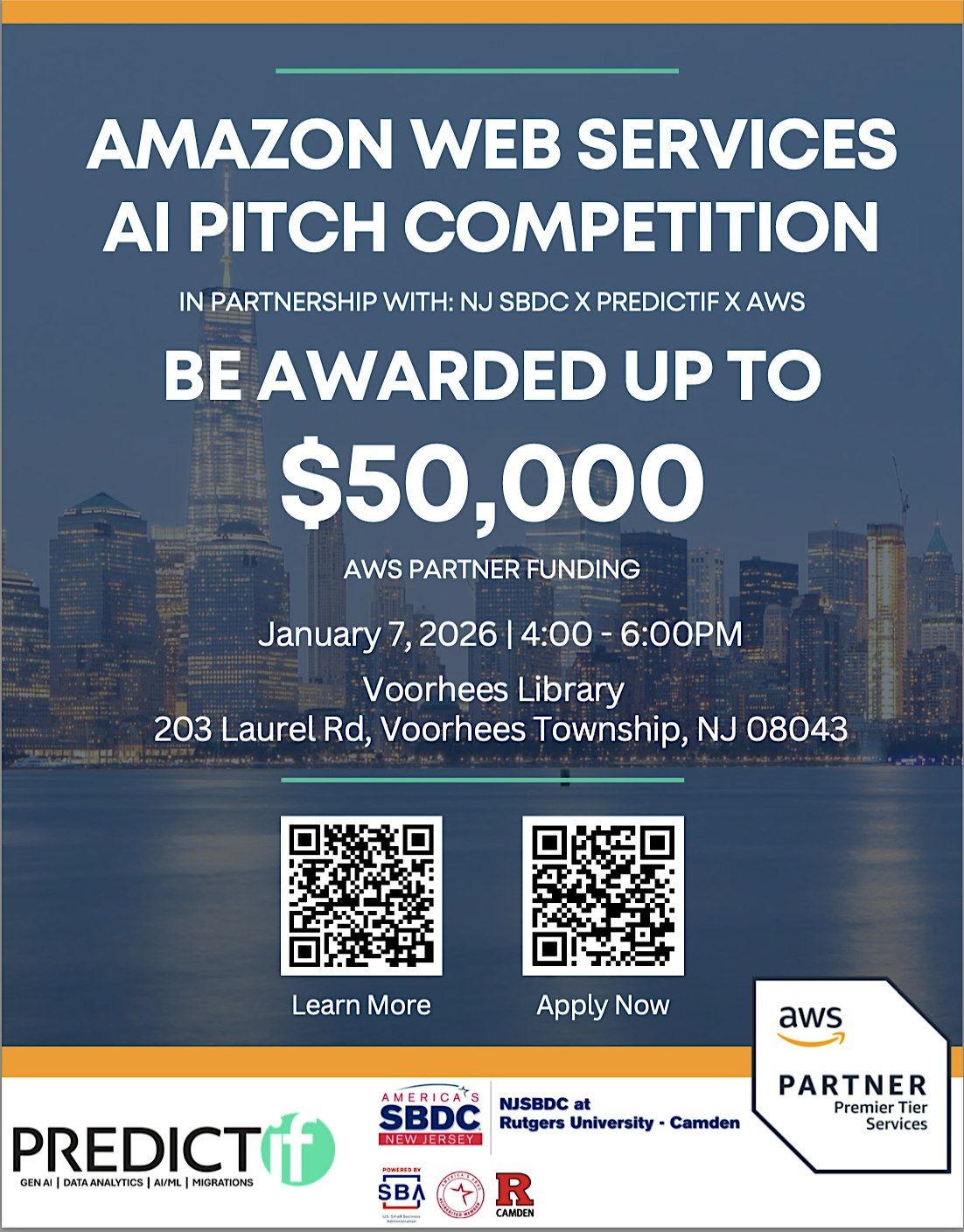 AWS AI Pitch Competition: Fueling the Next Generation of Innovation, 7 January | Event in Voorhees Township