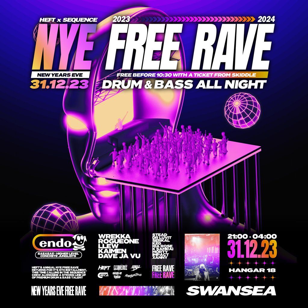 NYE Free Rave | Swansea | DnB All Night, Hangar 18, Swansea, December ...