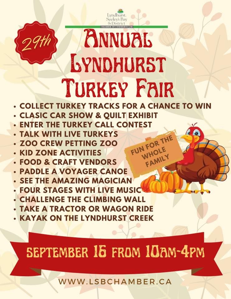 Annual Lyndhurst Turkey Fair 2023, 415 Lyndhurst Rd, Lyndhurst, ON K0E