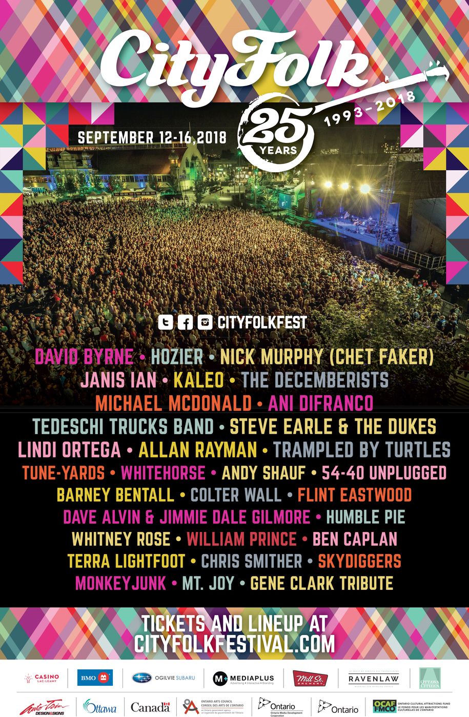 City Folk Music Festival Saturday, Lansdowne Park, Ottawa, September