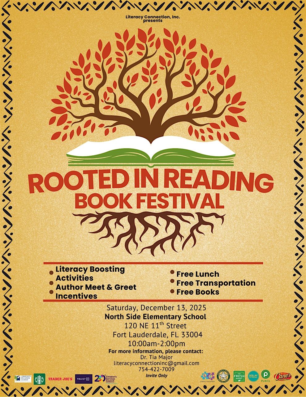 Third Annual Rooted in Reading Book Festival, 13 December | Event in Fort Lauderdale | AllEvents