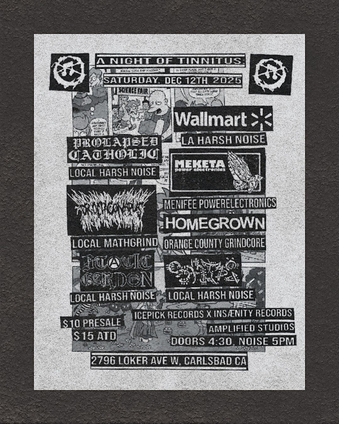 A Night of Tinnitus, 12 December | Event in Carlsbad | AllEvents