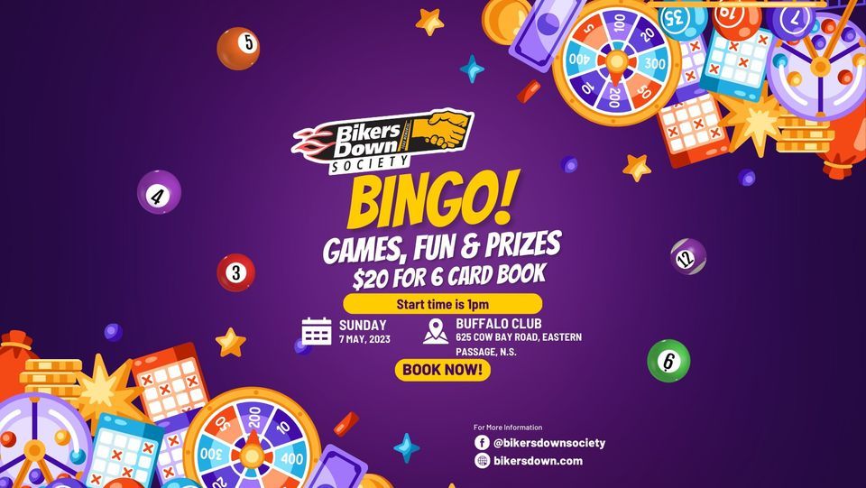 Bikers Down BINGO, Eastern Passage Buffalo Club, Halifax, 7 May 2023