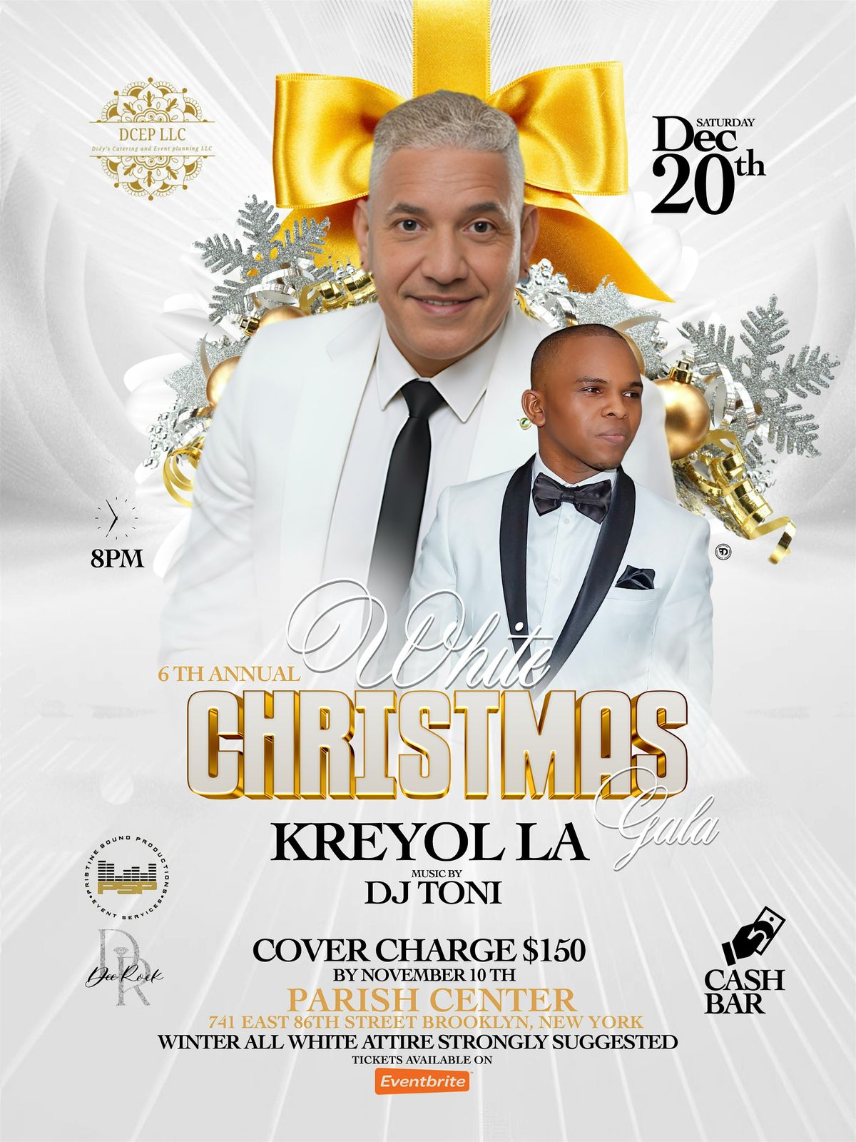 ALL WHITE CHRISTMAS GALA, 20 December | Event in Brooklyn | AllEvents