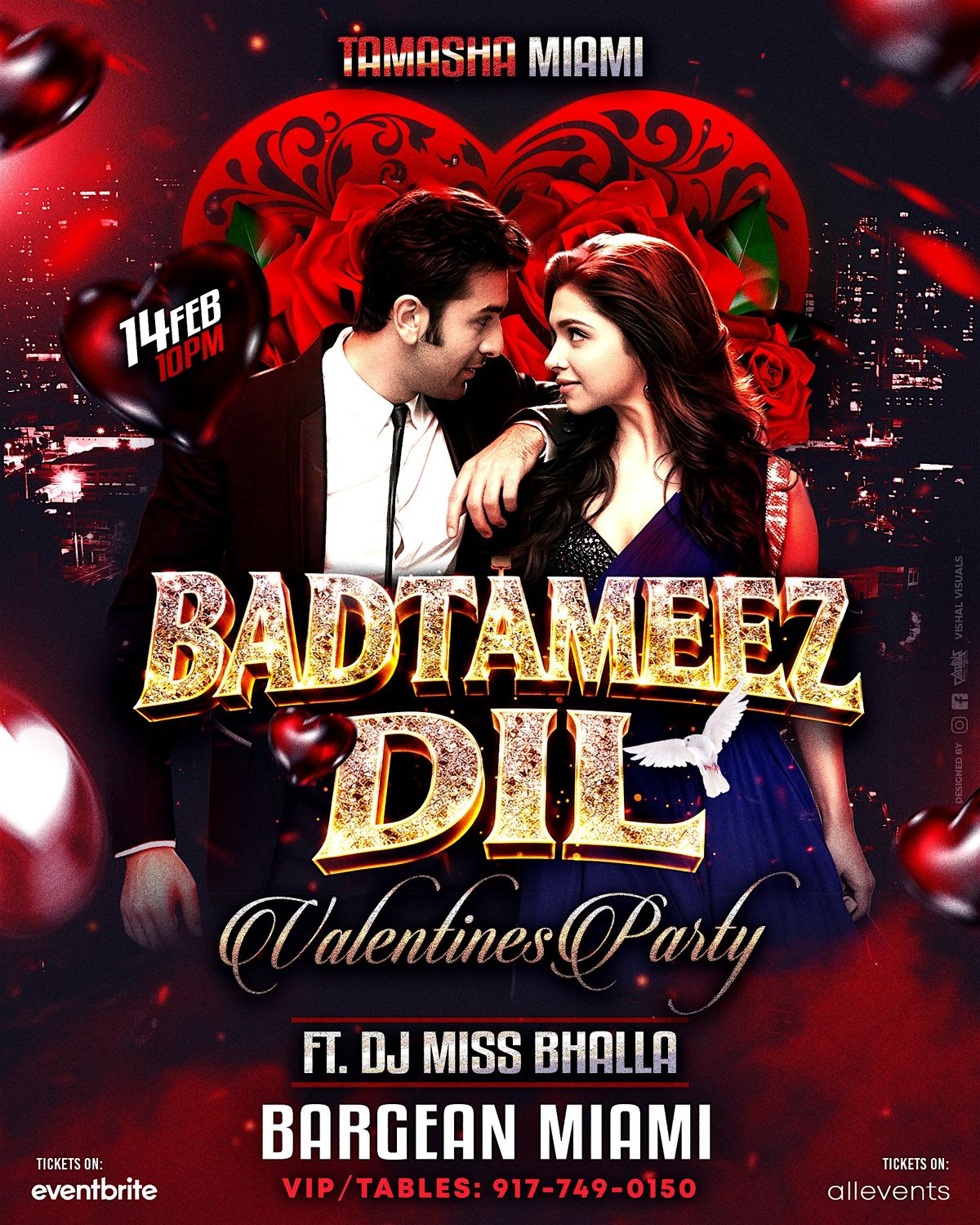 MIAMI BOLLYWOOD VALENTINES NIGHTOUT @BARGEAN