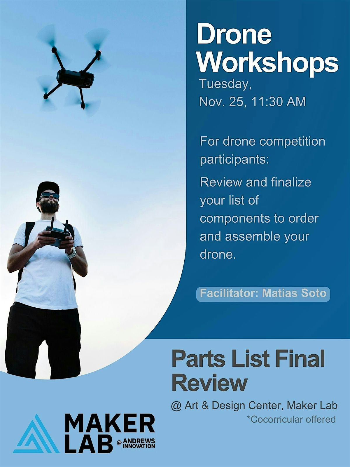 Drone Workshop: Parts List Final Review, 25 November | Event in Berrien Springs | AllEvents