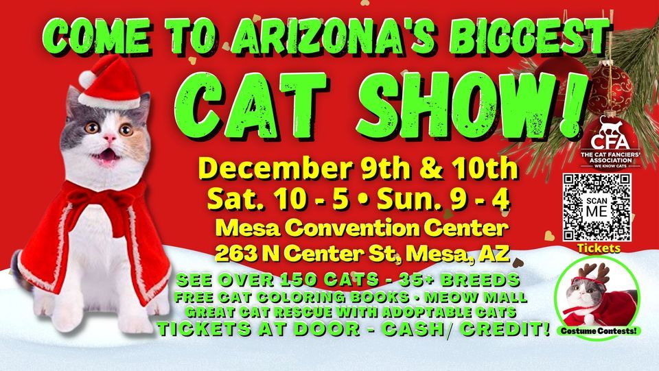 Come to Arizonas BIGGEST CAT SHOW!, 263 N Center St, Mesa, AZ 85201