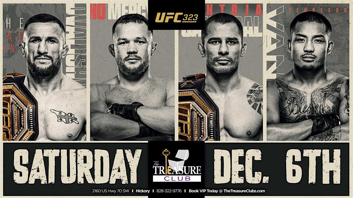 UFC 323 at The Treasure Club, 6 December | Event in Hickory | AllEvents