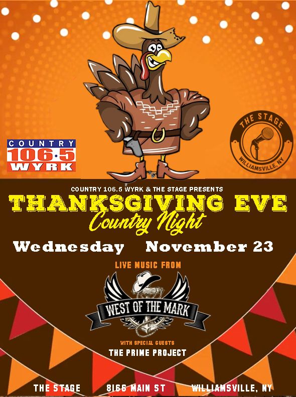Thanksgiving Eve Country Night w/ West Of The Mark & The PRIME Project