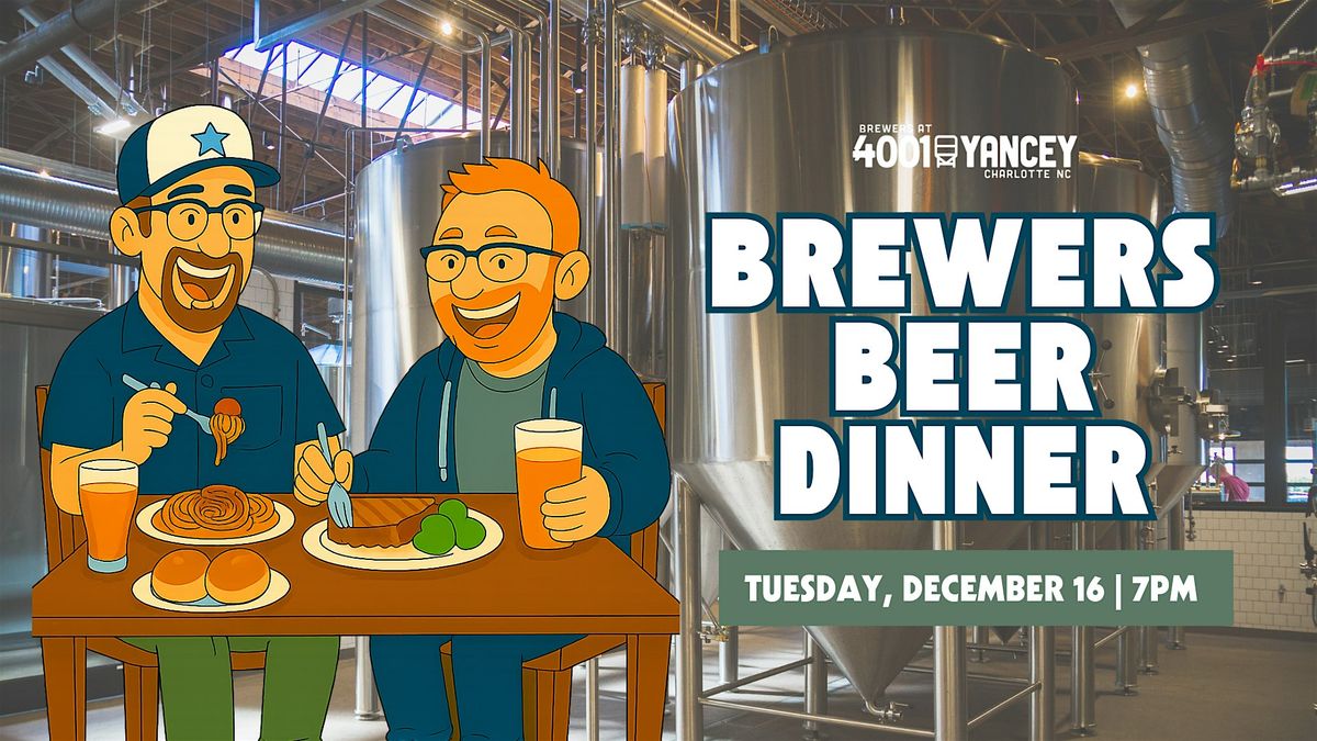 Brewers Beer Dinner, 16 December | Event in Charlotte | AllEvents