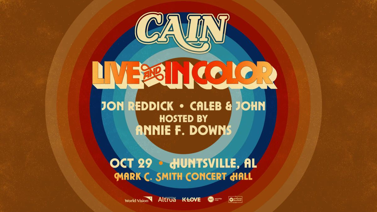 CAIN with Jon Reddick, Caleb & John at Reardon Auditorium, 13 November | Event in Anderson | AllEvents