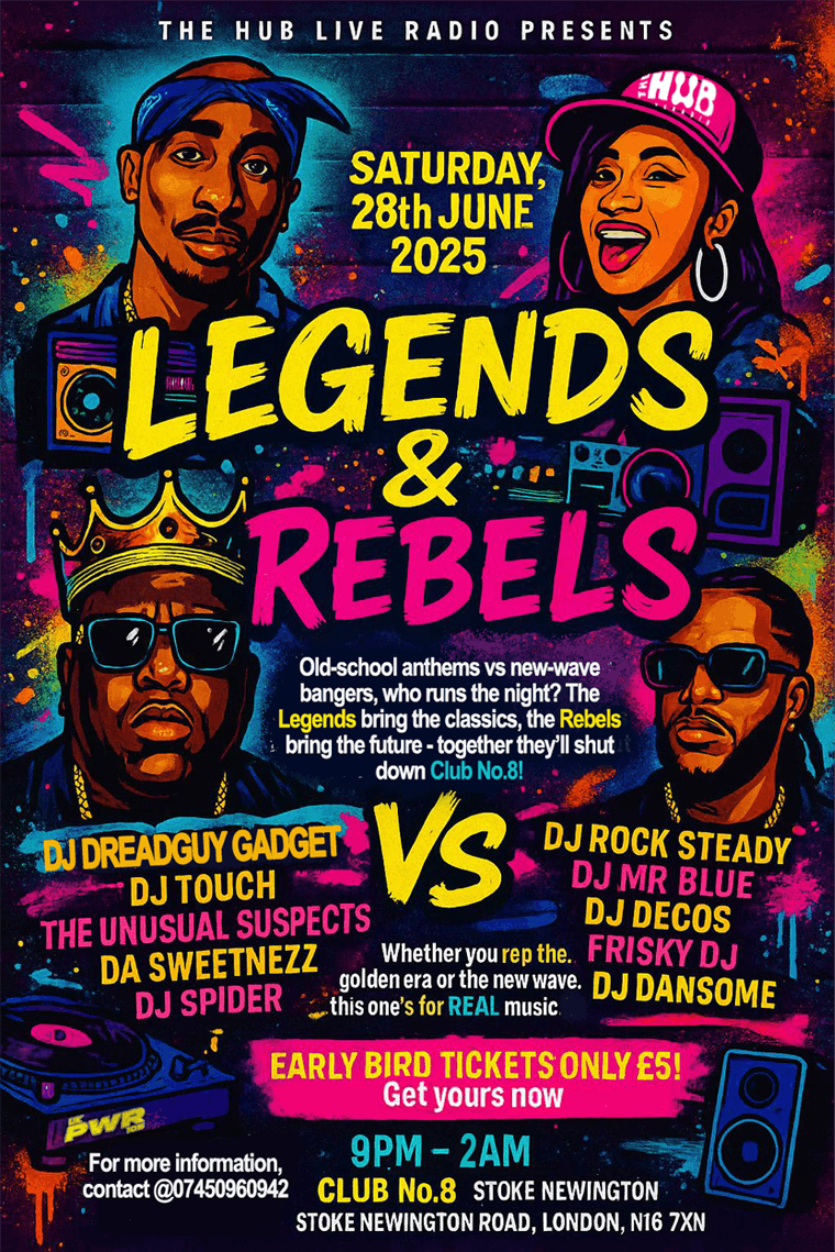 Legends &amp; Rebels: The Ultimate Sound Clash, 28 June | Event in Leytonstone | AllEvents