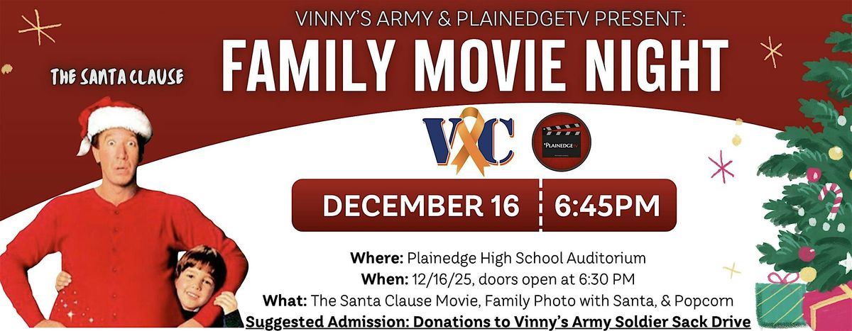 PlainedgeTV & Vinny's Army Present: Family Movie Night 2025, 16 December | Event in Massapequa | AllEvents