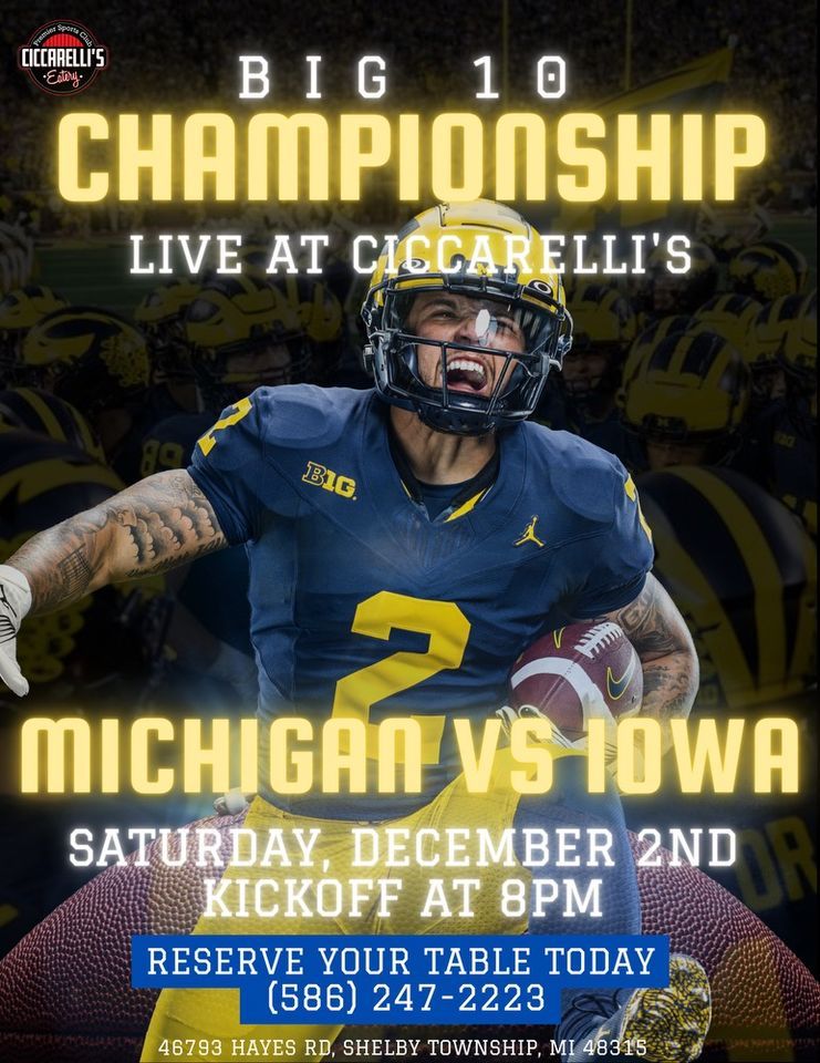 BIG 10 CHAMPIONSHIP WATCH PARTY Ciccarelli s Premier Sports Club big-10-championship-watch-party-ciccarelli-s-premier-sports-club