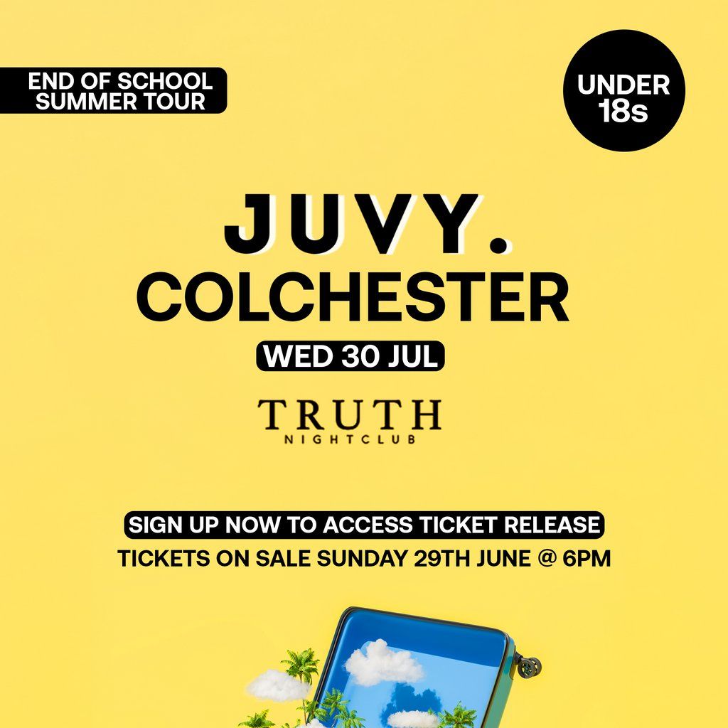 JUVY Under 18s - End Of School Tour - Wed 30 July - Colchester | Event in Colchester | AllEvents