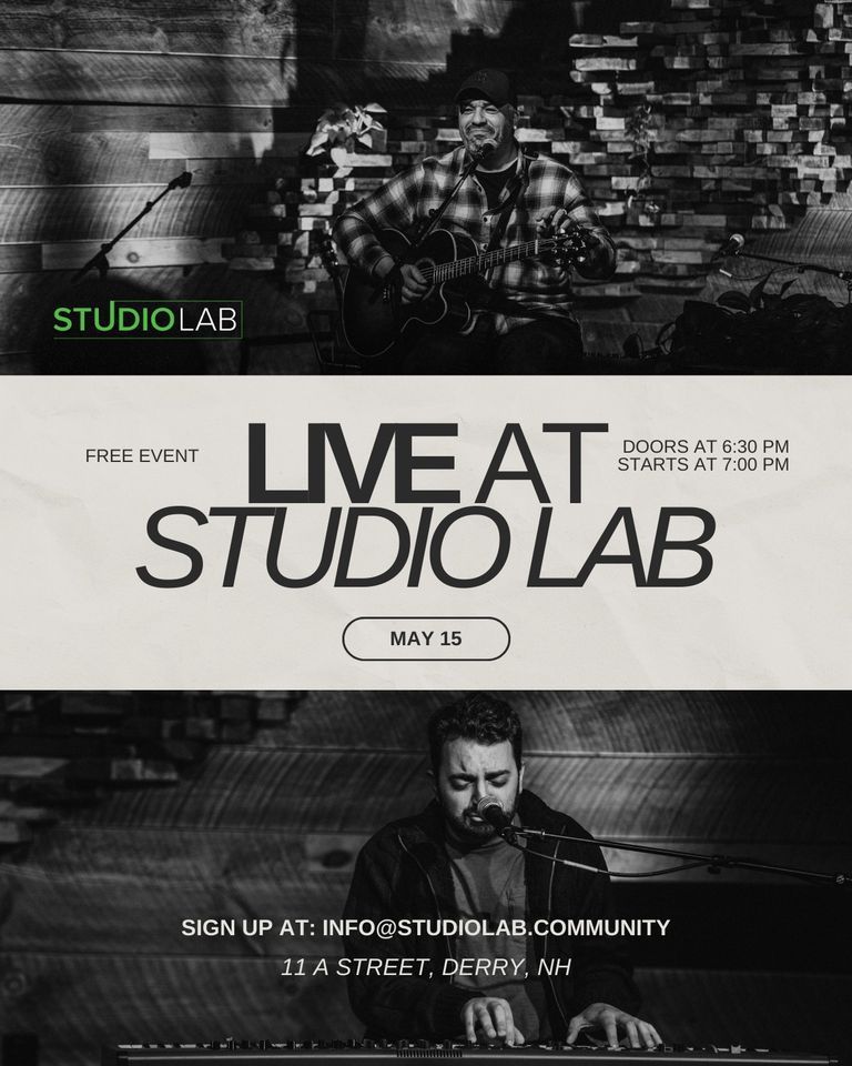 Lab Singer LIVE at Studio Lab: Singer Songwriter Night, Studio Lab, Derry, May 15 ...
