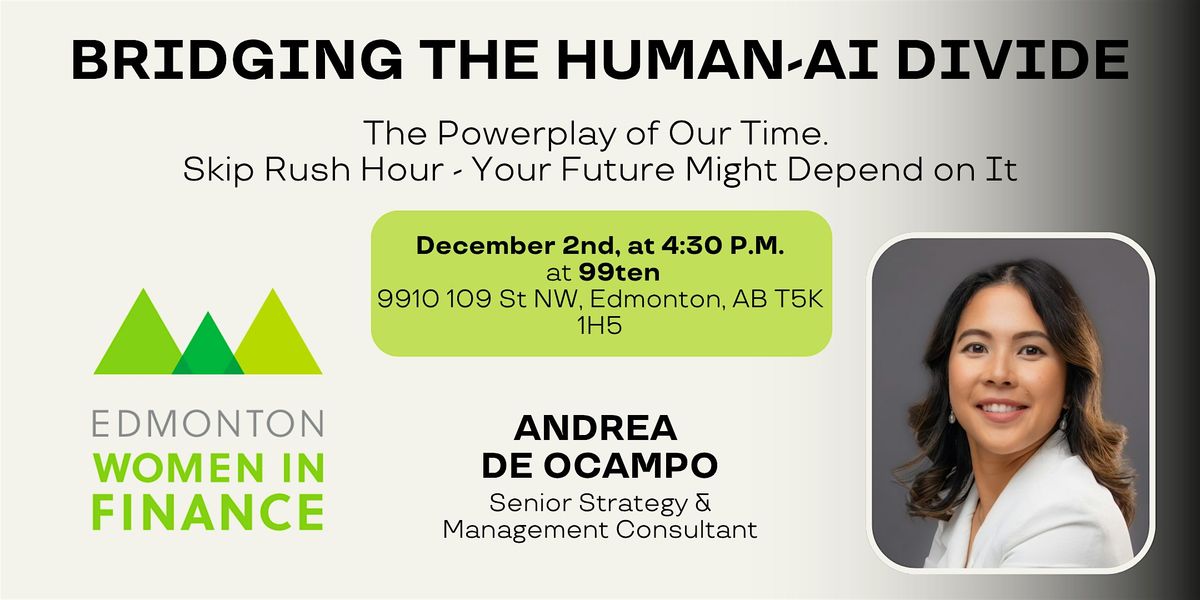 Bridging The Human-AI Divide, 2 December | Event in Edmonton | AllEvents