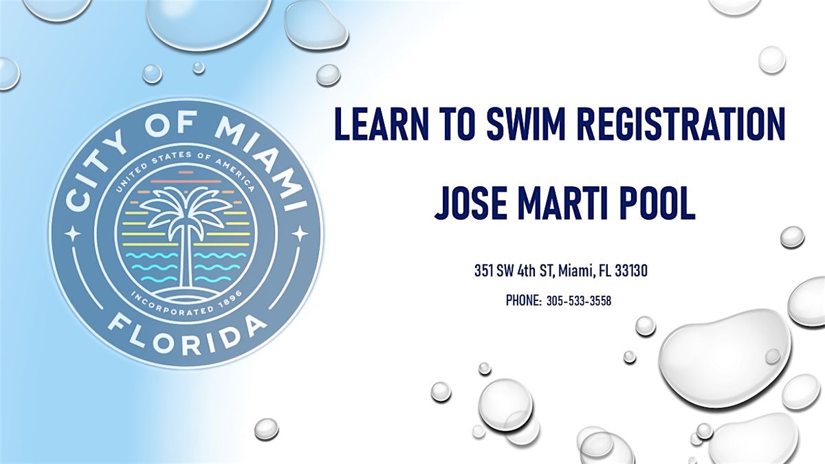 Jose Marti Pool Adult Swim Class Mon-Wed (8:00PM-8:45PM) December 2025, 1 December | Event in Miami | AllEvents