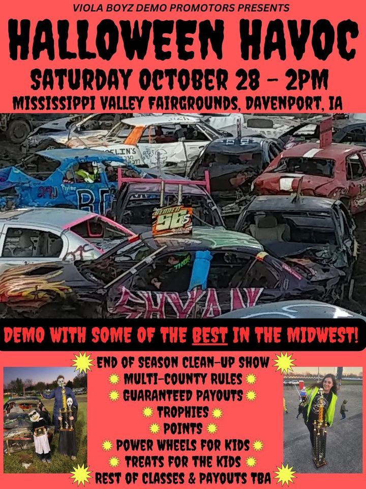 Halloween Havoc Demolition Derby 2025, Mississippi Valley Fairgrounds