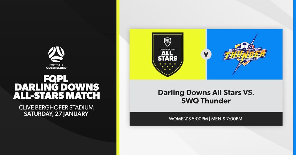 FQPL Darling Downs AllStars vs SWQ Thunder, Clive Berghofer Stadium