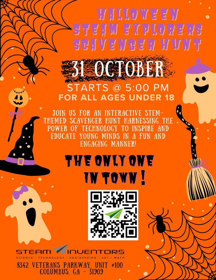 Halloween STEAM Explorers Scavenger Hunt, STEAMInventors, Columbus, 31
