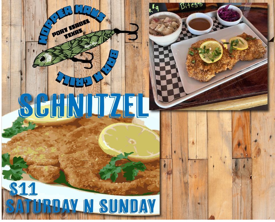 Schnitzel Saturday, Hopper Haus Bar n Grill, Port Isabel, December 23