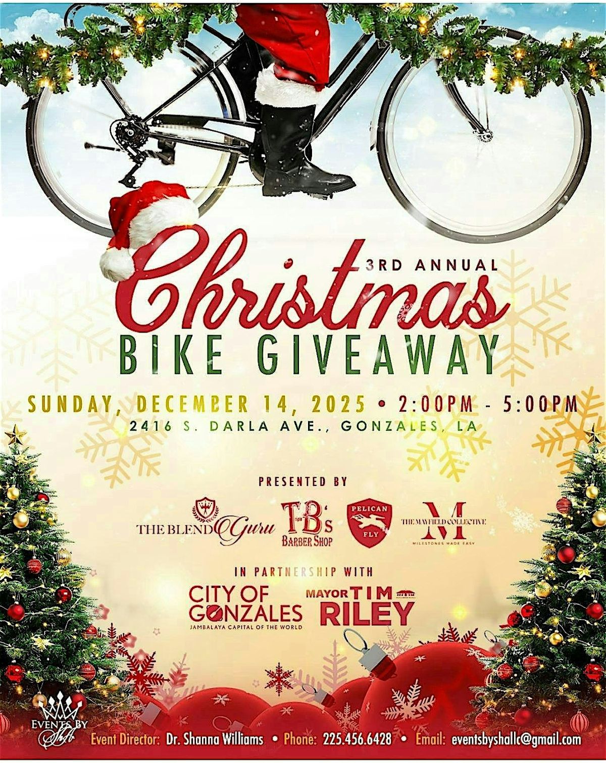 Christmas Bike Giveaway, 14 December | Event in Gonzales | AllEvents