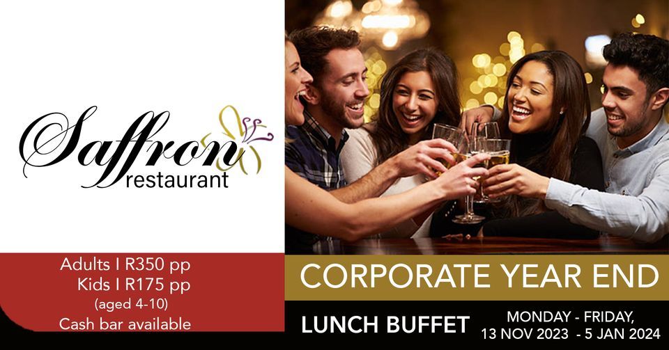 Corporate yearend lunch Saffron Restaurant, Coastlands Umhlanga