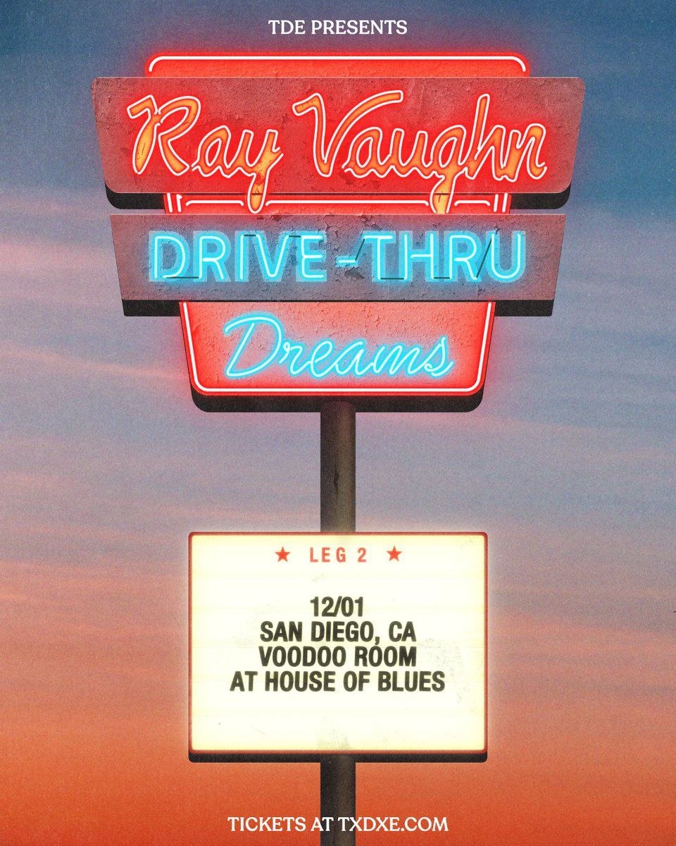 Ray Vaughn: Drive-Thru Dreams West Coast at The Parish at House of Blues Anaheim, 2 December | Event in Anaheim