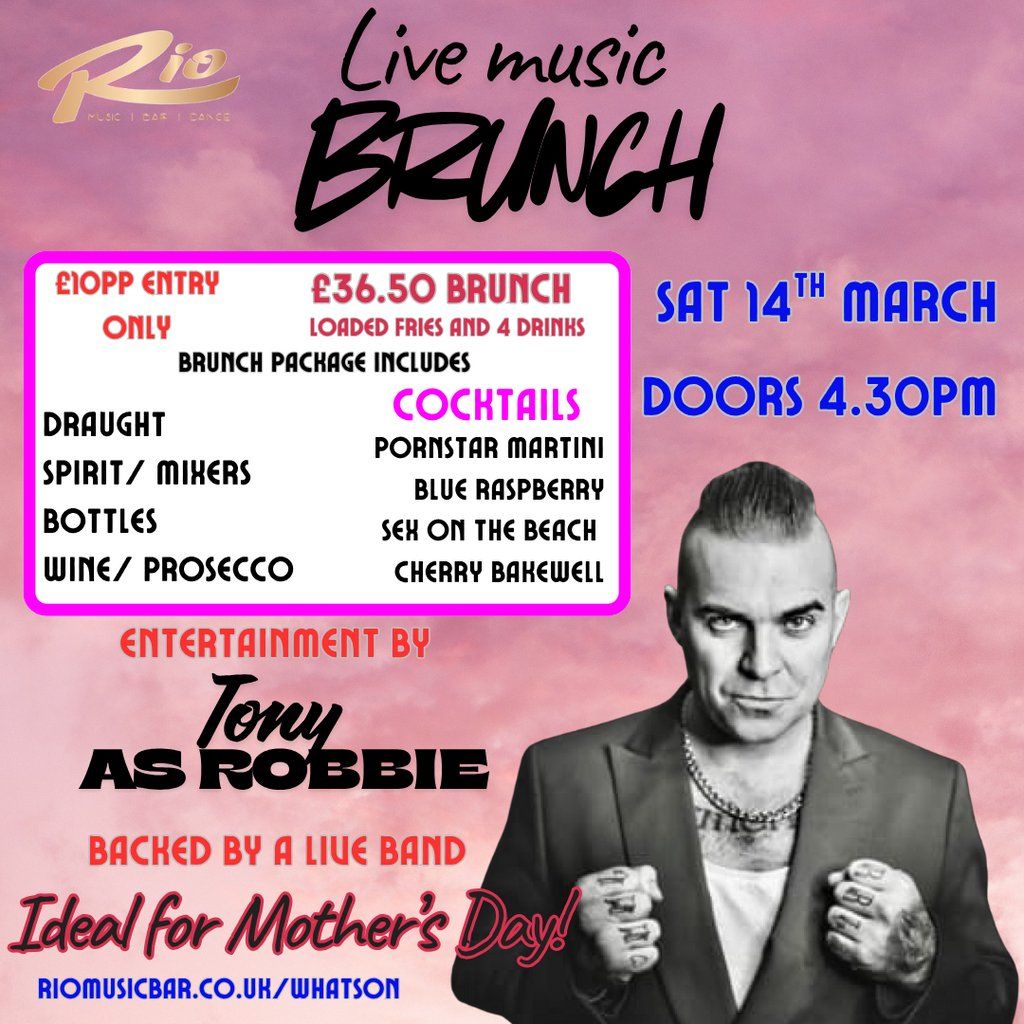 Live music brunch- with Tony as Robbie, 14 March | Event in Kingston Upon Hull | AllEvents